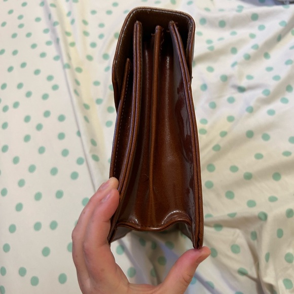 Polo Ralph Vintage Brown Lauren Square Handbag - Picture 7 of 9